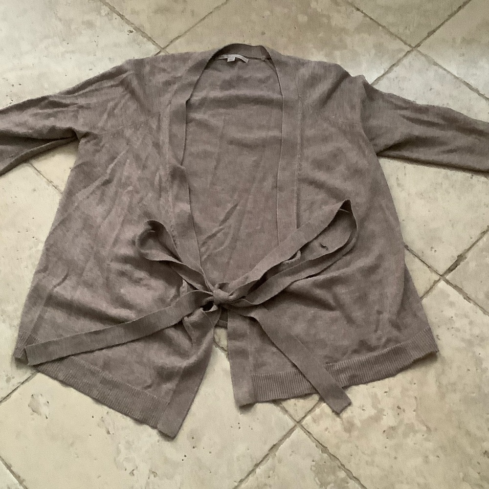 GAP Women's Taupe Wrap-waist Cardigan Sweater